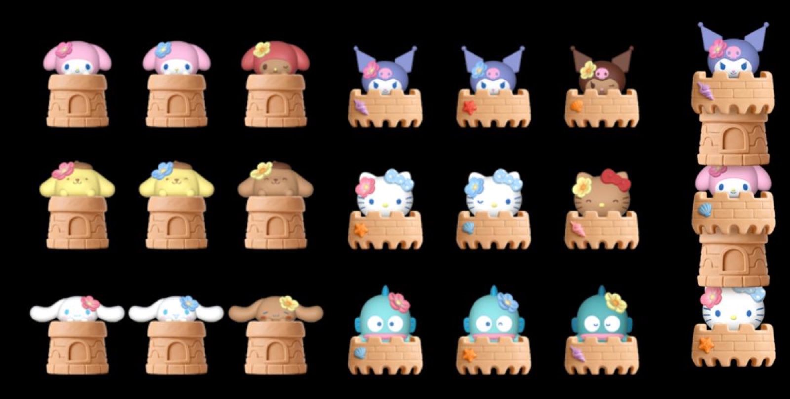 Sanrio Characters Stacking Castle Series Stacking Figures